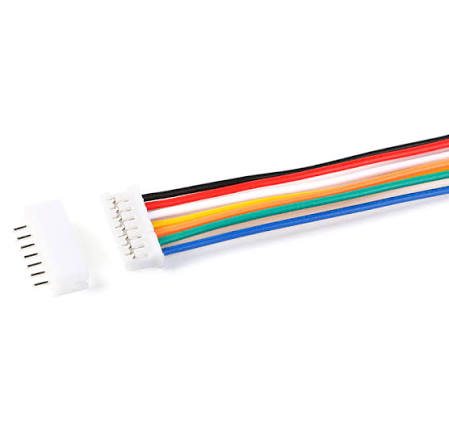 كابل موصل JST XH2.54 26AWG 15cm ذكر-أنثى 7 دبابيس