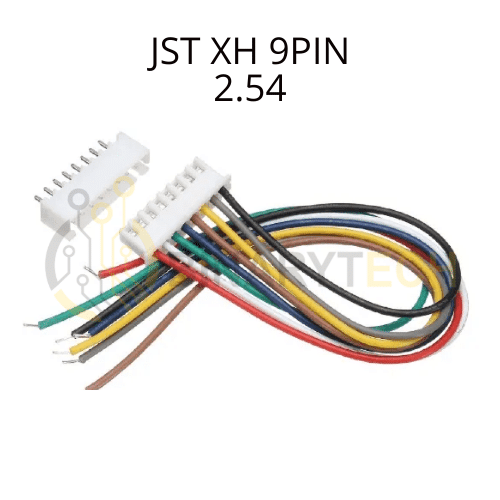كابل موصل JST XH2.54 26AWG ذكر/أنثى 20cm - 9 دبابيس