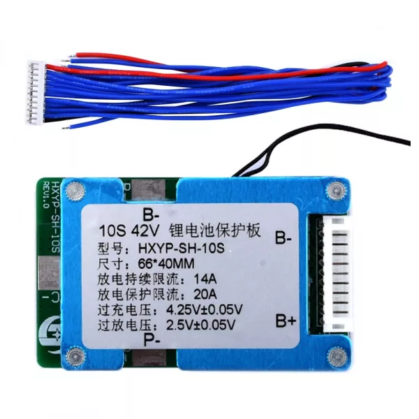 Module de charge et protection batterie lithium BMS , HXYP-SH-10S 10 cellules 42V 20A