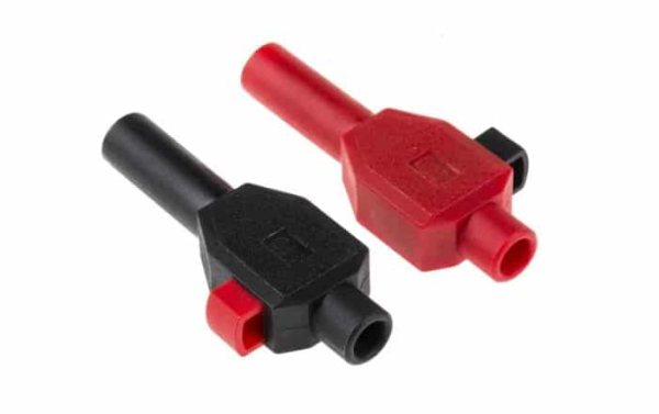 Fiche banane 4 mm Staubli Noir, Rouge Mâle 10A 600V
