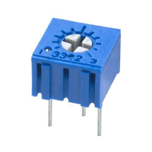 Potentiomètre trimmer, série 3362 10K 0.5W ±10% Ajustement par le dessus