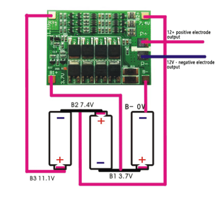 BMS chargeur batterie Lithium-ion 3s 40A / 60A 18650 - 3S 60A