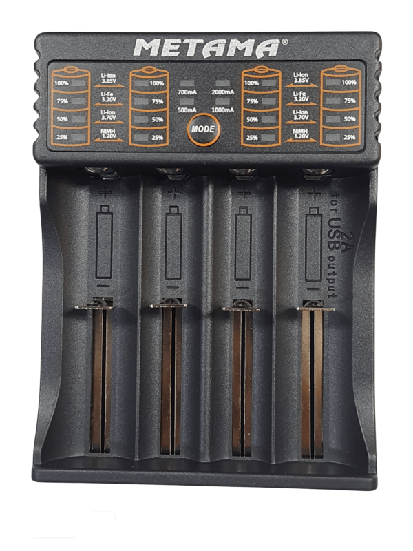 Chargeur de pile Batterie METAMA Lii-NL4 pour pile rechargeable AA AAA 9V Ni-MH Ni-Cd
