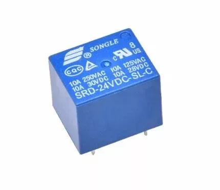 Relais de puissance Forme C SPDT Ningbo Songle, SRD-24VDC-SL-C 24VDC 250VAC 10A