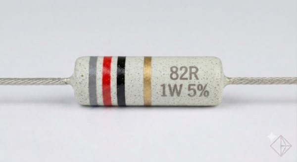 Résistances Metal oxide Draloric/Vishay, SXA0411 G73 82R 5% 1W 300ppm/k