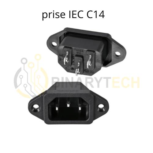 قابس طاقة C14 Snap-In IEC ذكر 10A 250V