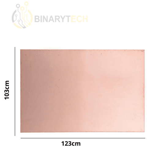 Plaque de cuivre pour circuits imprimés simple face , 1230 x 1030 x 1.6mm 35μm FR1