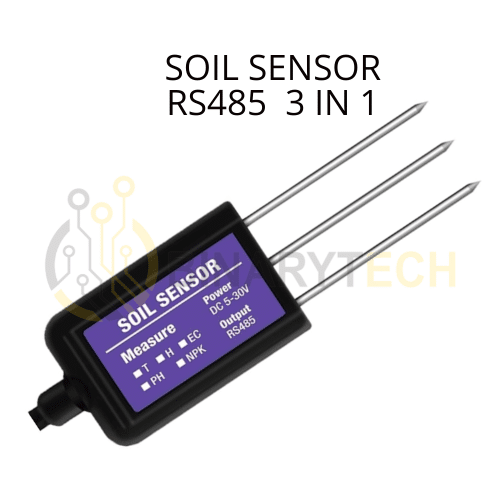 Capteur de Température et d'Humidité de Sol 3 en 1 sortie RS485 NPK pour Test Agricole