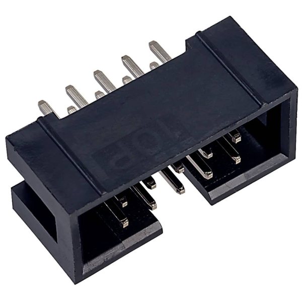موصل IDC أنثى بـ 10 مسارات قابل للحام على PCB، سطرين 10 دبابيس FC-10P