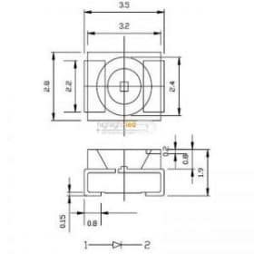 LED SMD PLCC3528 - Blanc