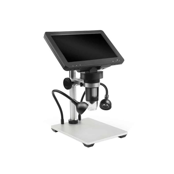 مجهر رقمي USB مقاس 7inch LED G1200A، مع حامل ألومنيوم