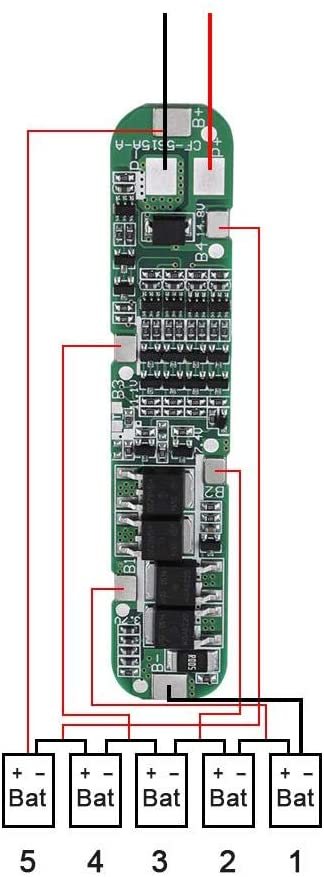 chargeur de batterie 5s 15a Li-ion Lithium18650 PCB BMS 18.5v Cell Protection Board