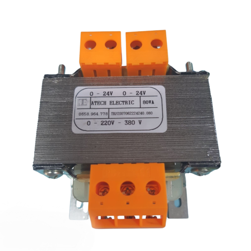 محول كهربائي عازل 230V-380V من ATECH ELECTRIC - 2x24V 80VA