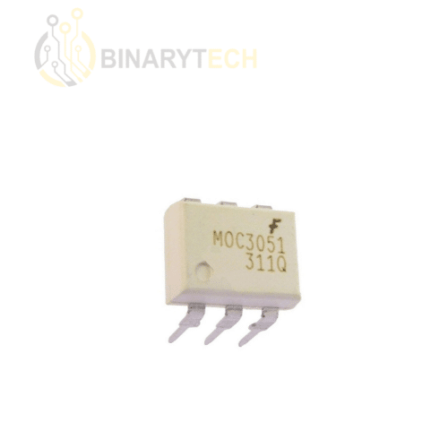 عازل ضوئي أوبتوترياك بدون مشغل عند العبور الصفري Fairchild، MOC3051 600V 1A PDIP-6