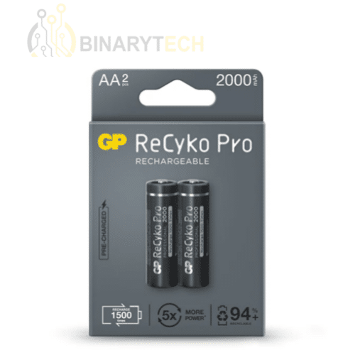 بطارية قابلة للشحن x 2 NI-MH GP، 1.2V LR6/AA مشحونة مسبقا 2000mAh