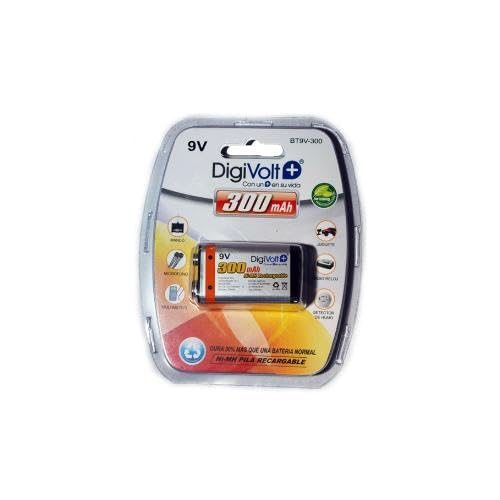 بطارية 9V قابلة للشحن NI-MH DigiVolt+، BT9V-300 300mAh