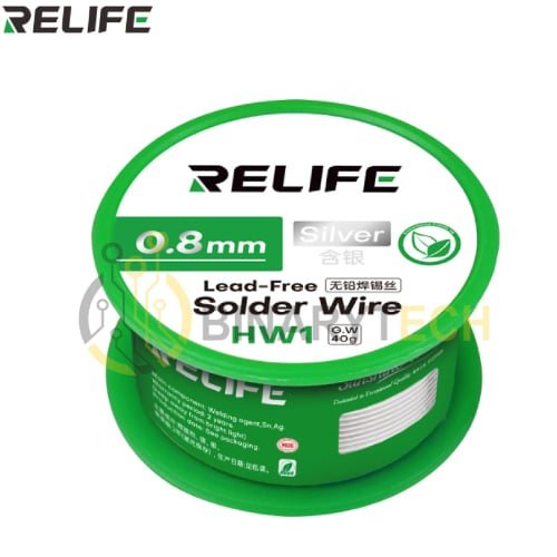 سلك لحام قصدير خال من الرصاص RELIFE HW1 0.8mm / 40g