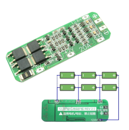 BMS chargeur batterie Lithium-ion 3s 20A 18650