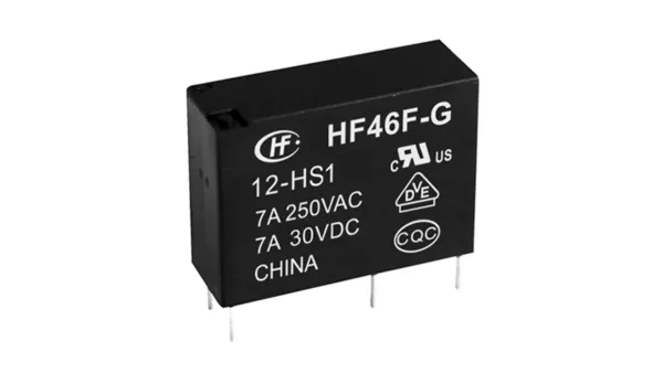 ريليه رقيق HONGFA SPST-NO، HF46F-G/12-HS1 12VDC 7A THT