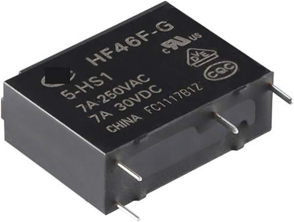 ريليه رقيق HONGFA SPST-NO، HF46F-05-HS1 5VDC 5A THT