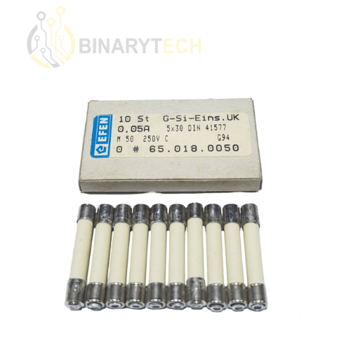 فيوز سيراميكي 5X30mm من EFEN UK، M50mA / 0.05A 250VAC (10 قطع)