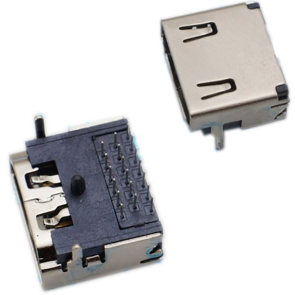 Connecteur HDMI Femelle DIP,19 broches, 3 ligne