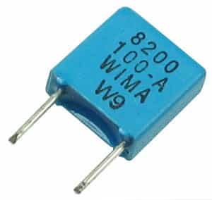 مكثف فيلم بوليستر بيكوفاراد WIMA، 8.2nF 8200pF ±5% 100V