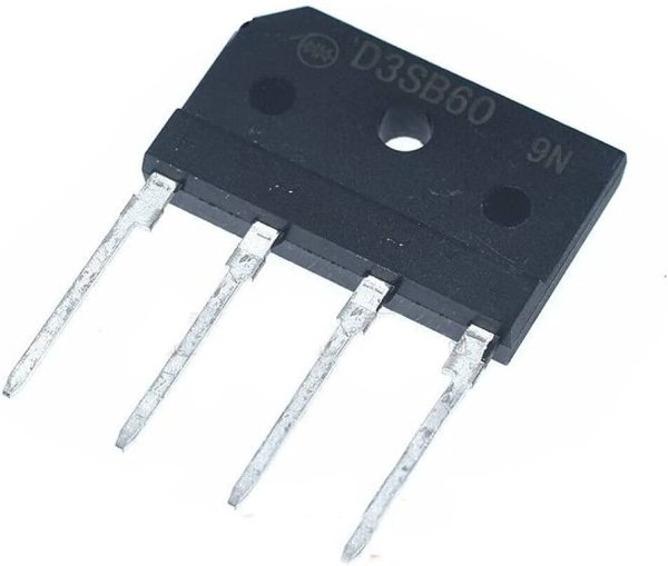 جسر ديودات تقويم أحادي الطور SHINDENGEN، D3SB60 سلبي 4A 600V