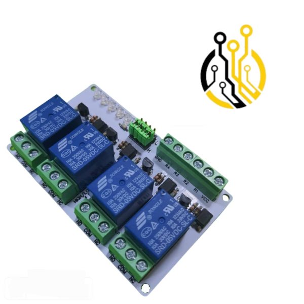 Module relais 4 Canaux High Low Level BINARYTECH - 12VDC