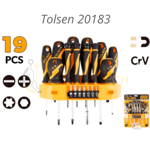 Kit Tournevis de précision 19PCS TOLSEN 20183
