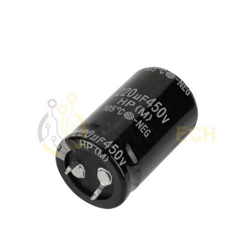 مكثف كيميائي ألومنيوم، 220uF 450V 20% 25x35