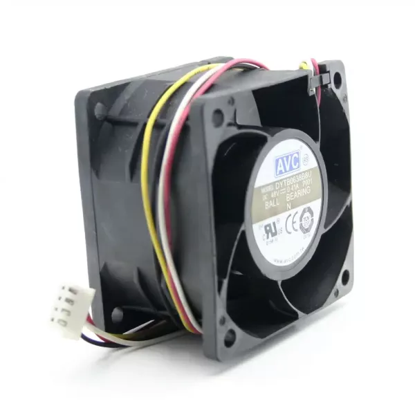 مروحة بمحمل كروي من AVC، DYTB9638B8U 48VDC 0.41A بـ 4 أسلاك (مستعمل)