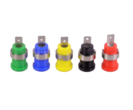 Fiche banane femelle chassis 4mm - Rouge