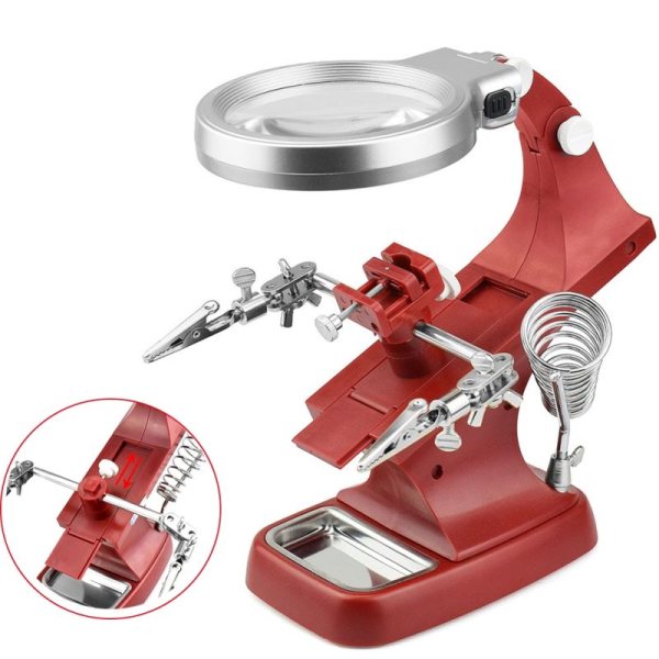 Troisième main loupe avec eclairage TH-7032A