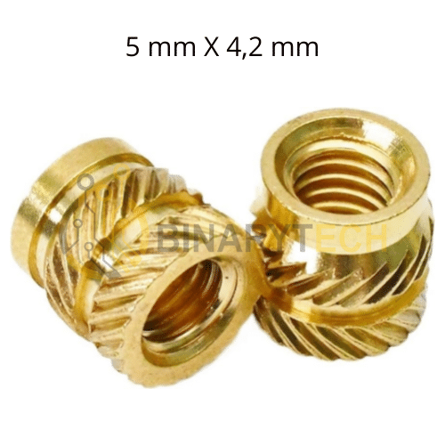 HEATSET INSERT Boulon en acier tête fraisée fendue avec ecroue hexagonal 3mm, 15mm forme plate.