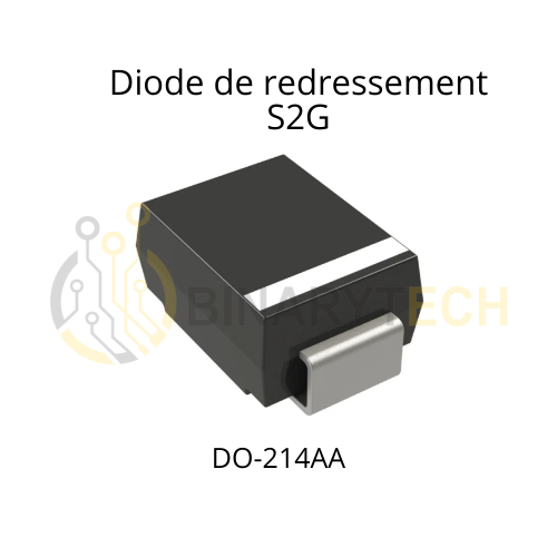 ديود تقويم قياسي، S2G 1.5A 400V DO-214AA