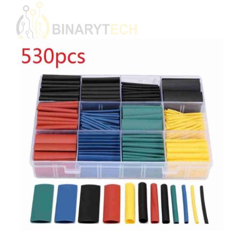 أنبوب انكماش حراري من 1mm إلى 10mm 530 قطعة