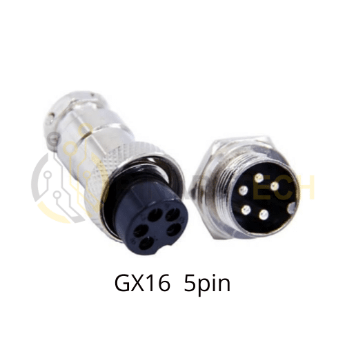 Connecteur métallique GX16 5 broches