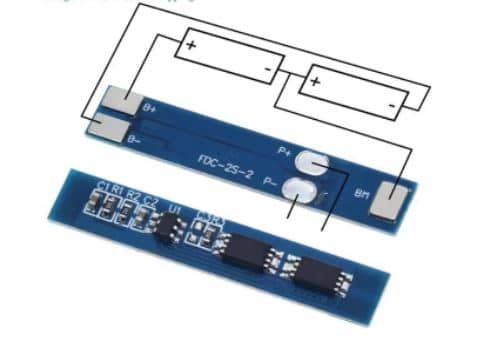BMS chargeur batterie Lithium-ion 2s 3A 18650 - 2s 3A