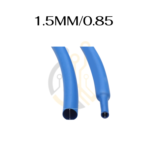 أنبوب انكماش حراري أزرق 1.5mm/0.85 بالمتر