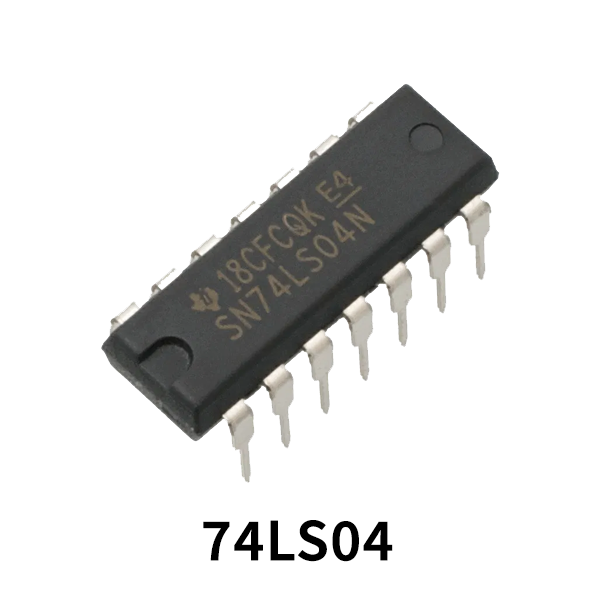 TTL Logic Gate Integrated Circuit, 74LS04 Hex Inverter DIP14