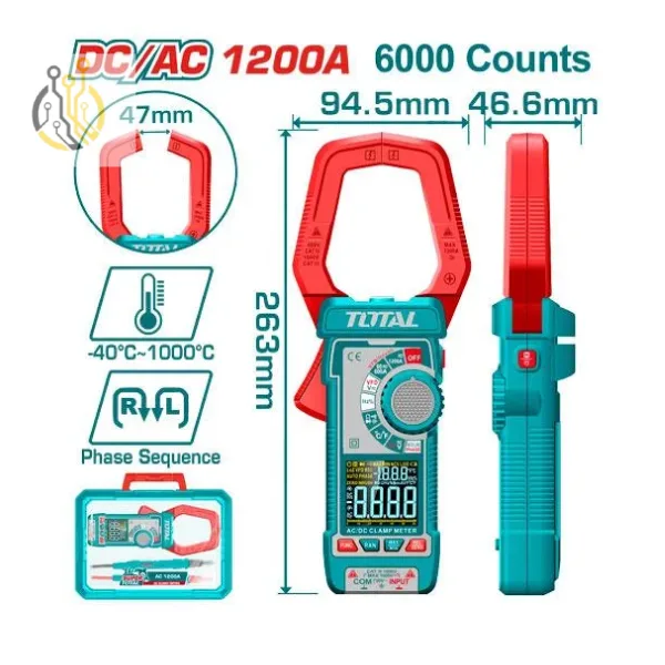 PINCE AMPERMETRIQUE 1200A TMT7610002 TOTAL
