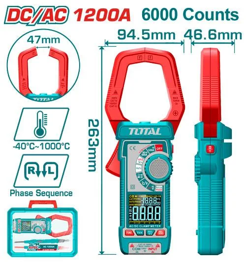 PINCE AMPERMETRIQUE 1200A TMT7610002 TOTAL