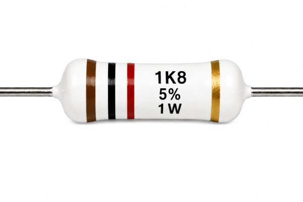 Résistances Metal oxide 1K8 5% 1W