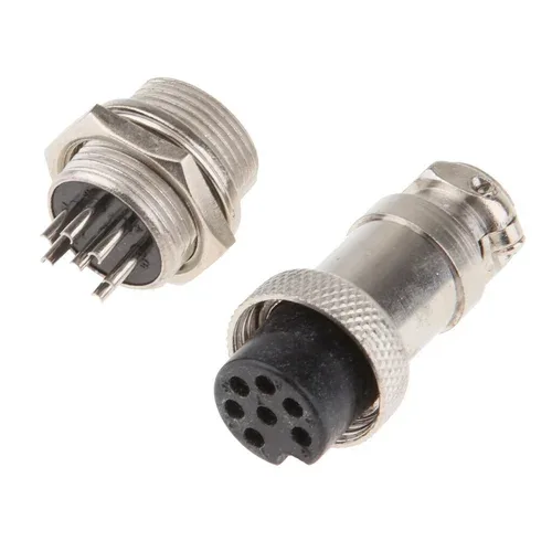 Connecteur métallique GX16 7 broches