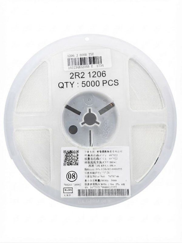 5000 قطعة مقاومة SMD 1206 2R2 1/4W ±1%(T)
