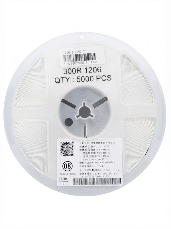 5000 قطعة مقاومة SMD 1206 300R 1/4W ±5%(T)