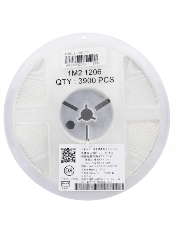 3900PCS Résistances SMD 1206 1M2 1/4W ±5%(T)