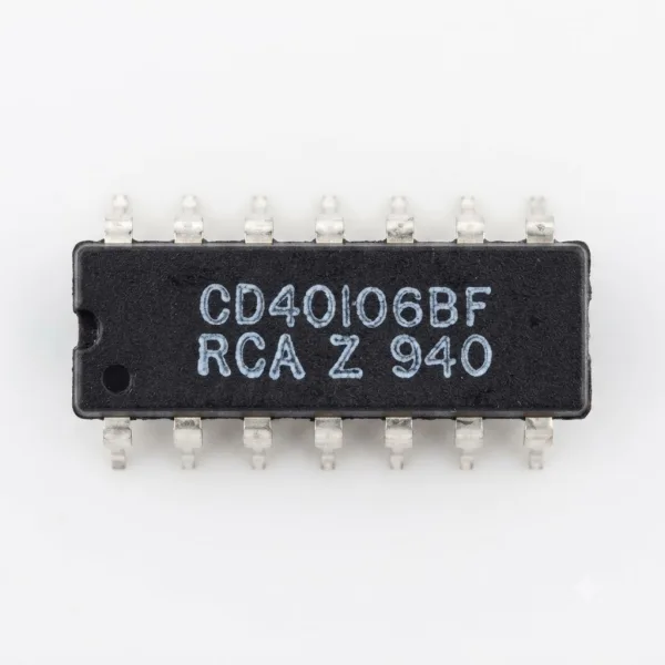Circuit intégré CD40106BF, six inverseurs indépendants avec entrées Schmitt trigger , DIP-14