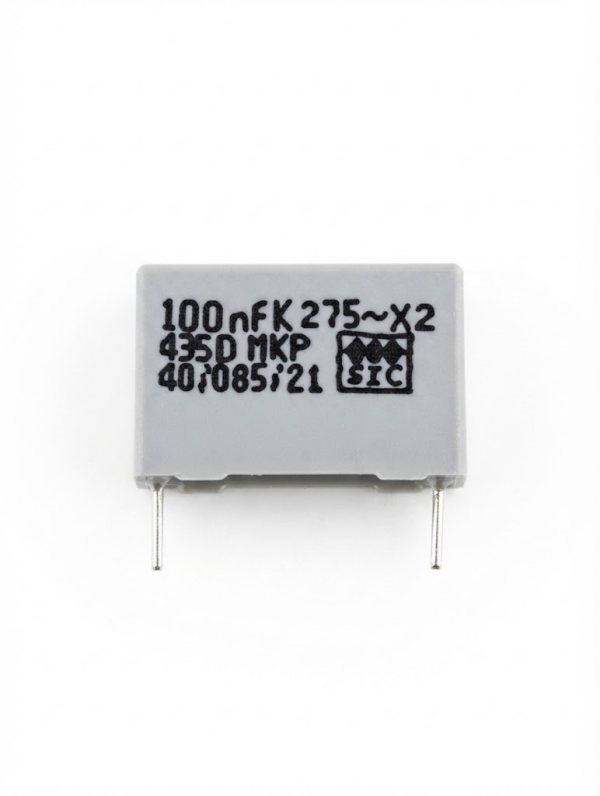 مكثف فيلم بولي بروبيلين ممعدن، MKP 100nF 275VAC X2 16.5mm
